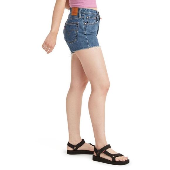 NWT LEVIS 501 original high rise shorts dark Denim - Picture 3 of 16